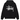 Stussy Basic Hoodie Black sneakers frontvy i svart bomull med vit Stüssy-logotyp tryckt på bröstet och klassisk hoodie-design med dragsko