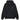 Stussy 8 Ball Hoodie Pigmeny Dyed Black sneakers visas framifrån med den karakteristiska 8-ball grafiken tryckt stort på ryggen i vitt