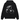 Stussy Cherries Hoodie Black framifrån, en svart huvtröja med den ikoniska Stussy-logotypen och körsbärsgrafik tryckt på bröstet i vitt.