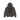 Stussy Stuck Link Hoodie Pigmeny Dyed Black sneakers frontvy, visad i en tvättad svart nyans med Stussy-logotyp på bröstet och huva.