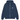 Stussy Basic Stussy Zip Hoodie Navy sneakers frontvy med huva, dragkedja, ribbade muddar och logotyp på bröstet