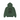 Stussy Stock Link Zip Hoodie Pigment Dyed Pine sneakers frontvy med dragkedja, huva och synligt logotryck på bröstet i en djup grön nyans