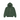 Stussy Wear Zip Hoodie Pigment Dyed Pine sneakers frontvy av den gröna munkjackan med dragkedja, Stussy-logotyp på bröstet och justerbara snören