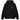 Stussy Swim Out Zip Hoodie Black sneakers frontvy av svart hoodie med dragkedja, grafiskt tryck på bröstet och justerbar huva med dragsko
