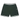 Corteiz Deala Knit Shorts Forest Green sneakers frontvy i en djup skogsgrön färg med den ikoniska Alcatraz-logotypen broderad på vänster lår
