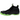 Nike Air Foamposite One Black Volt sneakers i vinklad vy med svart foamposite-ovandel, neongröna detaljer och genomskinlig sula