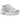 ASICS Gel-1130 Blush Pure Silver sneakers i sidoprofil med rosa mesh-ovandel och skinande silverdetaljer samt snören