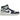 Air Jordan 1 Mid Mystic Navy Mint Foam sneakers i vinkelad vy med blå och gröna läderdetaljer, vita skosnören och matchande sula