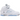 Air Jordan 5 GS 'White Metallic' sneakers i sidoprofil med vit ovandel, metalliska silverdetaljer och synlig Air-enhet