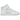 Nike Dunk High 'White Pure Platinum' sneakers i sidoprofil med vit läderöverdel, gråa överlägg och matchande snören