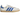 Adidas Samba OG Cloud White Blue Gum sneakers i sidoprofil med vit läderöverdel, blå detaljer och klassisk gummisula