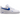 Nike Air Force 1 Low '07 Carbon Fiber Swoosh White Game Royal sneakers i sidoprofil med vit överdel i läder och blå kolfiberswoosh
