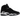 Jordan 8 Retro Chrome sneakers i vinkel med svart nubuck-överdel, ikoniska crossover-remmar och metalldetaljer vid hälen