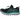 ASICS Trabuco Max Black/soothing Sea sneakers i vinklad vy med svart och blå ovandel, snören och slitstark sula