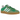 adidas Gazelle Indoor Green Gum sneakers i sidoprofil med grön mockaovandel, vita 3-randiga detaljer och klassisk gummisula
