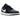 Jordan 1 Low Black Royal Toe sneakers i vinklad profil med svart läderöverdel, blå detaljer, vit mellansula och svarta skosnören
