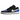 Jordan 1 Low Black Royal Toe sneakers i sidoprofil med svart läderöverdel, blå tåbox och vit mellansula
