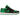 Air Jordan 1 Low Lucky Green sneakers sedd från sidan med gröna läderpaneler, vit mellansula och svart Nike Swoosh-detalj