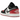 Air Jordan 1 Low Bred Toe 2.0 sneakers i sidoprofil med röd tåbox, svart Swoosh-logotyp, vit mellansula och röd yttersula i läder.