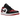 Air Jordan 1 Low Bred Toe sneakers i sidoprofil med svart läderöverdel, röda detaljer på tåbox, häl och ett vitt sidopanel med svart Nike Swoosh.