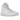 Air Jordan 1 Mid Triple White sneakers sedda från sidan, tillverkade i helt vitt läder med perforerad tåbox, ikoniskt Swoosh-logo och vit yttersula.
