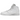 Air Jordan 1 Mid Triple White sneakers i vinklad profil med vitt läder, matchande vita skosnören, perforerad tåbox och ikonisk Jordan-logotyp