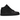 Air Jordan 1 Mid Black sneakers sedda från sidan med ovandel i svart läder, matchande svarta skosnören och vit mellansula