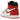 Air Jordan 1 Retro High OG Heritage sneakers i sidoprofil med vita läderdetaljer, röda hälpaneler och svart swoosh-logotyp på sidan
