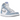 Air Jordan 1 Retro High Hyper Royal Smoke Grey sneakers i sidoprofil med ljusblå mockadetaljer, vit läderovandel och svart ikonisk Nike Swoosh