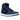 Air Jordan 1 Retro High OG Dark Marina Blue sneakers i profil. Ovandel i svart och mörkblått läder med vit mellansula och blått Nike Swoosh-logo.