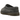 UGG Tasman Slipper Dark Grey sneakers i en vinklad vy med grå mockaöverdel, ikonisk broderad kant och mjukt foder i imiterad ull