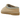 UGG Tasman Slipper Santorini Sand sneakers i vinklad vy, tillverkade i beige mocka med broderad detalj runt kragen och en tjock sula.