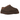 UGG Tasman Slipper Burnt Cedar sneakers sedd från sidan med brun ovandel i mocka, den broderade vävda flätan och mjukt foder av fårskinn.