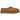 UGG Tasman Slipper Chestnut sneakers i en vinklad vy med ovandel i brunt mocka, ikoniskt flätad broderidetalj runt kragen och slitstark yttersula