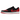 Jordan 1 Retro Low OG Banned sneakers i en vinklad profil med svart och röd läderöverdel, snören och vit mellansula