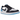 Air Jordan 1 Retro Low OG Black Dark Powder Blue sneakers i sidoprofil med svart läder, ljusblå detaljer och vit mellansula