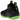 Nike Air Foamposite One Black Volt sneakers i sidoprofil med svart överdel, matchande skosnören och sula