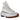 Converse Run Star Hike Hi White Black Gum sneakers i vinkelvisning med vit ovandel i canvas, svart logotyp och grov gummisula