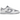 Nike Dunk Low Retro White Grey sneakers i sidoprofil med vit och grå överdel i läder, klassiska skosnören och gummisula