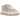 UGG CapTrail Low Light Beige sneakers i sidoprofil med ljus mocka, snören och robust sula