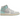 Jordan 1 Mid Football Grey Igloo sneakers i sidoprofil med ljusblå läderöverdel, vita paneler och klassisk swoosh-logotyp