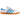 Adidas Hamburg White Sky Rush sneakers i sidoprofil med vit ovandel i läder, blå detaljer, snören och gummisula