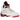 Jordan 5 Retro Fire Red Black Tongue sneakers i en vinklad profil med vit ovandel, svart plös och röda detaljer på sulan