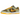 Nike Dunk Low Dusty Olive sneakers i vinklad vy med olivgrön läderöverdel, bruna och orange detaljer samt klassisk vit mellansula.