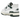 New Balance 550 Aime Leon Dore White Green sneakers i vinkelprofil med vit läderöverdel och gröna detaljer samt klassisk sula