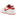 Jordan 1 Retro Low OG University Red sneakers i sidoprofil med röd och vit läderöverdel, svarta skosnören och häl