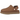 UGG Goldenstar Villa Clog Chestnut sneakers i vinklad profil med brun mockaöverdel, hälrem och synliga ljusa sömmar