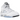 Jordan 5 Retro White Metallic sneakers i sidoprofil med vit ovandel, silverdetaljer, svarta skosnören och synlig Air-enhet i sulan