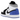 Air Jordan 1 Mid SE Royal Black Toe sneakers i sidoprofil med blå och svart läderdesign, vit mellansula och ikonisk Swoosh-detalj