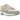 Nike Air Max 1 Summit White University Gold sneakers i sidoprofil med vit ovandel, gula detaljer och synlig Air-enhet